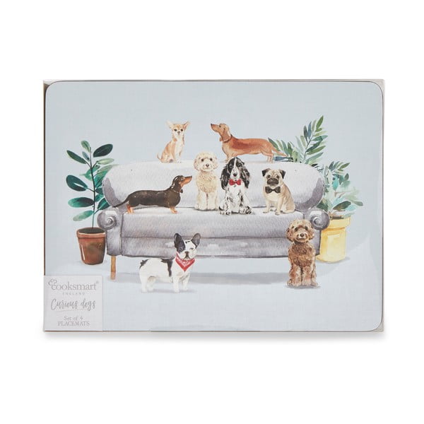 Tovagliette in sughero 4 pezzi 21,5x29 cm Curious Dogs - Cooksmart ®-image-3