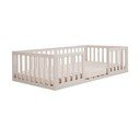 Letto da bambini grigio chiaro con rete inclusa 70x140 cm – Roba
