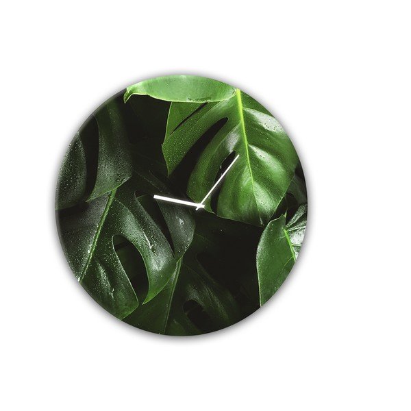 Orologio da parete in vetro , ⌀ 30 cm Monstera - Styler-image-2