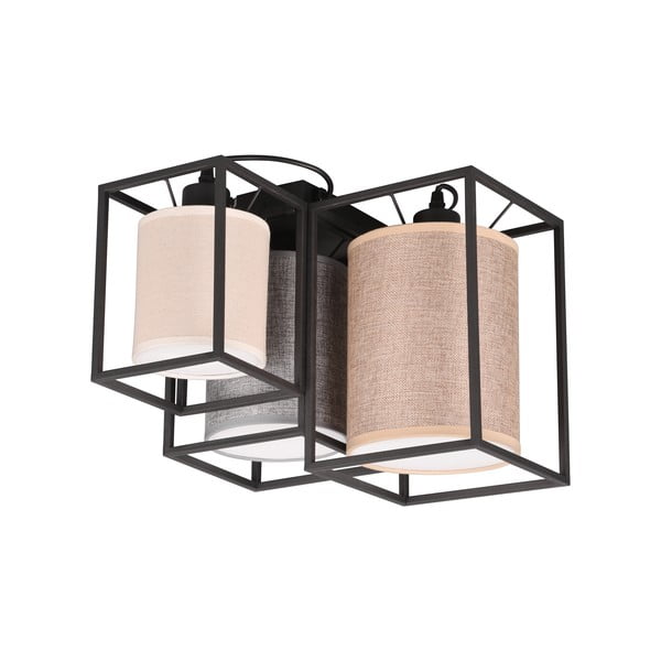 Lampada da soffitto nero opaco e beige 34x40 cm Ross - Trio