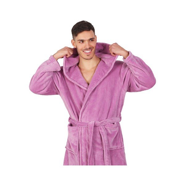 Accappatoio unisex viola in microfibra, taglia XL Robby - DecoKing-image-4