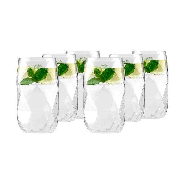 Set di bicchieri in vetro borosilicato 6 pz 400 ml Geo – Vialli Design