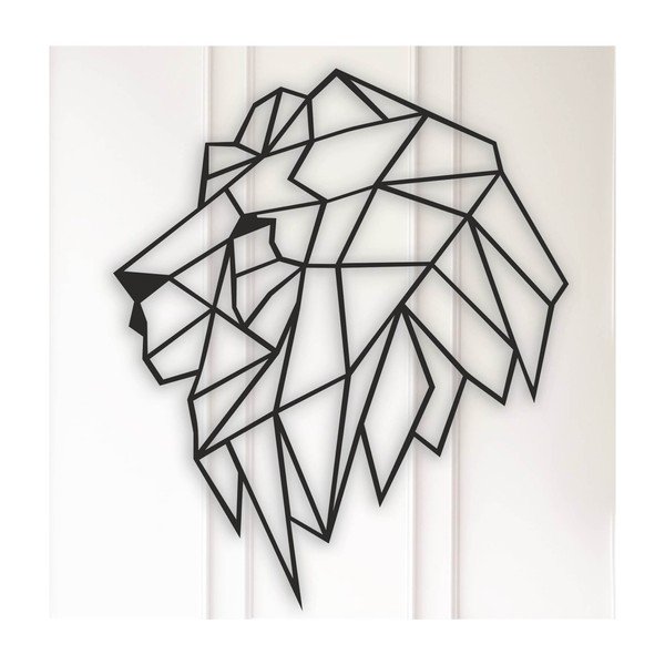 Decorazione da parete nera Lion - Unknown