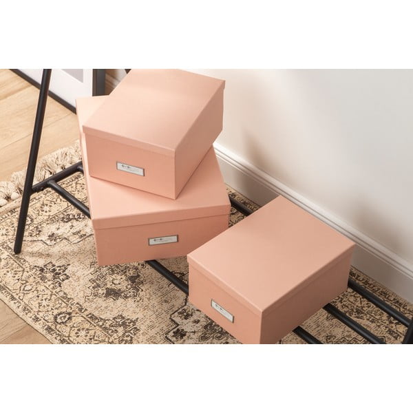 Scatole di cartone con coperchio in set da 3 pezzi Inge - Bigso Box of Sweden-image-3