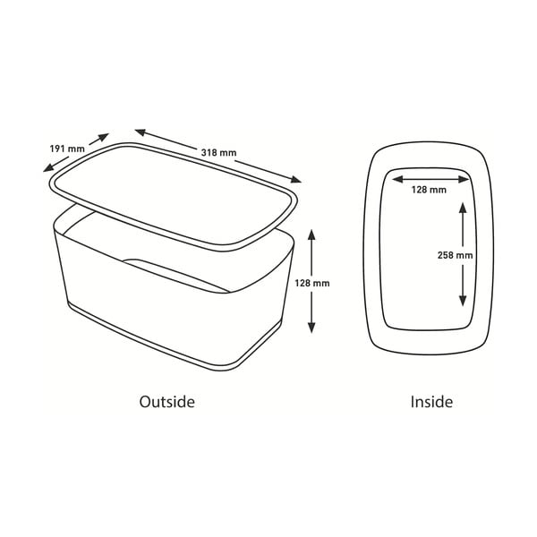 Contenitore bianco con coperchio Office, volume 18 l MyBox - Leitz-image-4