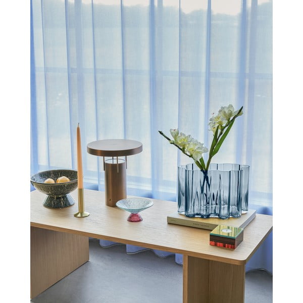 Centrotavola in ceramica ø 25 cm Groove - Hübsch-image-3