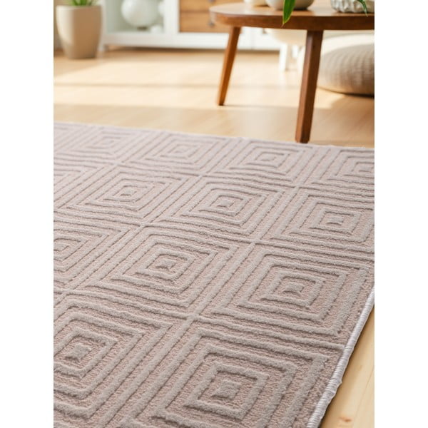 Passatoia beige 80x240 cm Perles Tourmaline – Elle Decoration-image-3