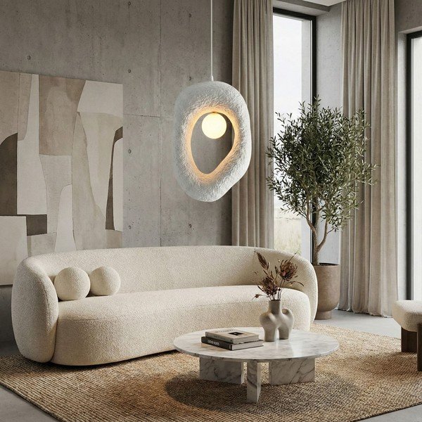 Lampadario bianco in metallo Lore – Opviq lights-image-4