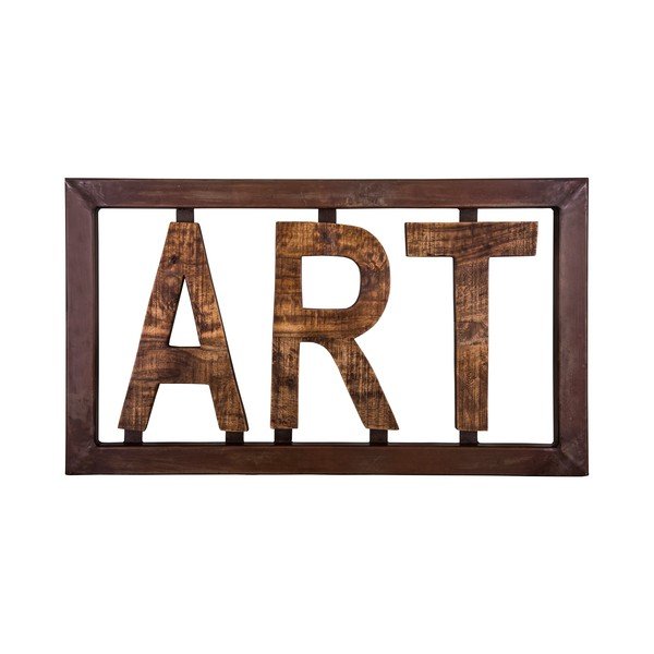Cartello da parete in legno di mango Arte - Antic Line