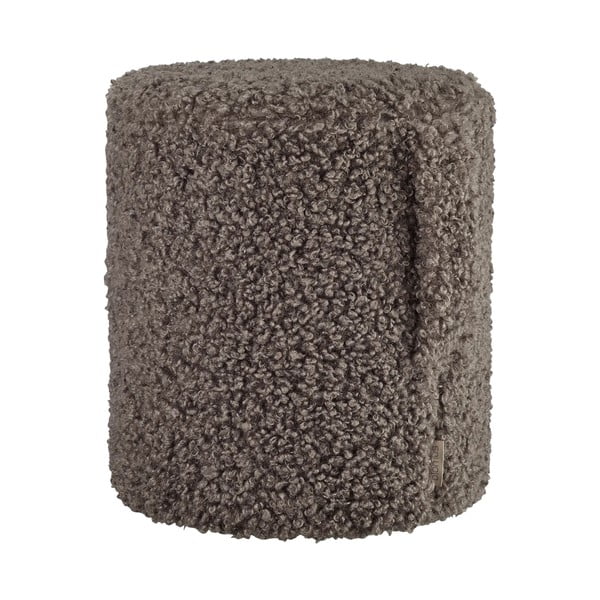 Poggiapiedi marrone scuro con rivestimento in bouclé Teddy – Blomus