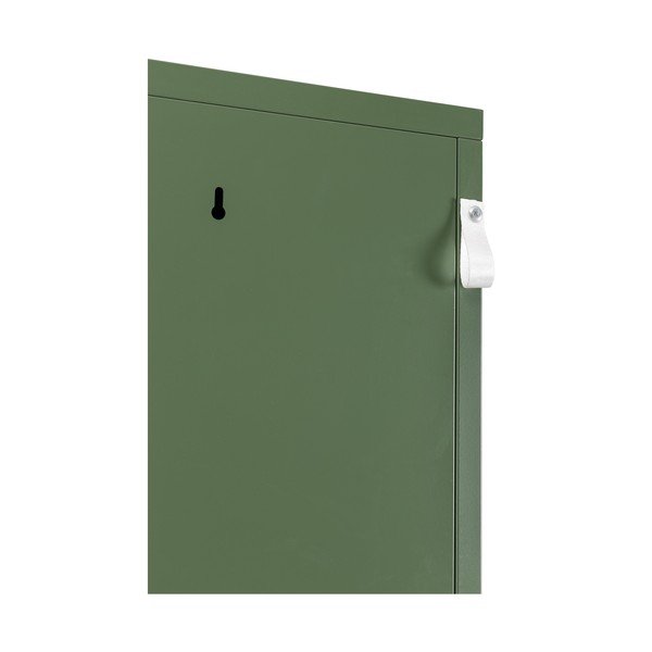 Armadietto verde scuro in metallo con chiusura a chiave 38x185x46 cm Cambridge – Yes Everyday-image-4