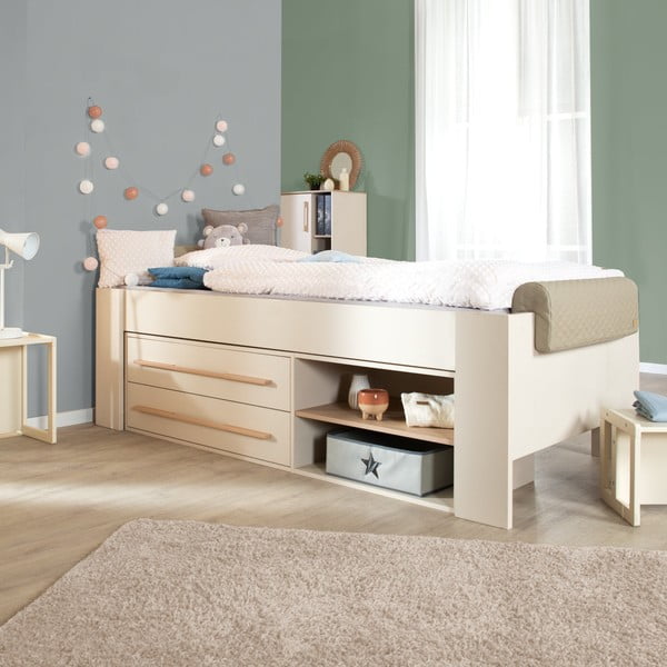 Letto da bambini beige con contenitore rete non inclusa 90x200 cm Captain – Roba-image-1