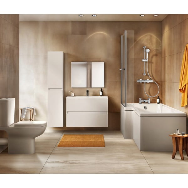 Mobile a sospensione bianco per sottolavabo 80x55 cm Eurovit+ - Ideal Standard-image-4