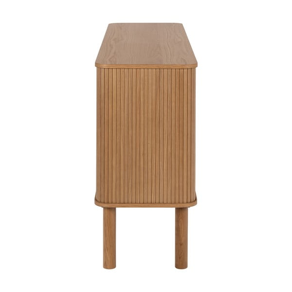 Cassettiera bassa in rovere con ante scorrevoli in colore naturale 160x80 cm Langley - Actona-image-3