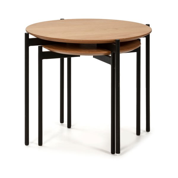 Set di 2 tavoli contenitori in legno Piera - Marckeric-image-2