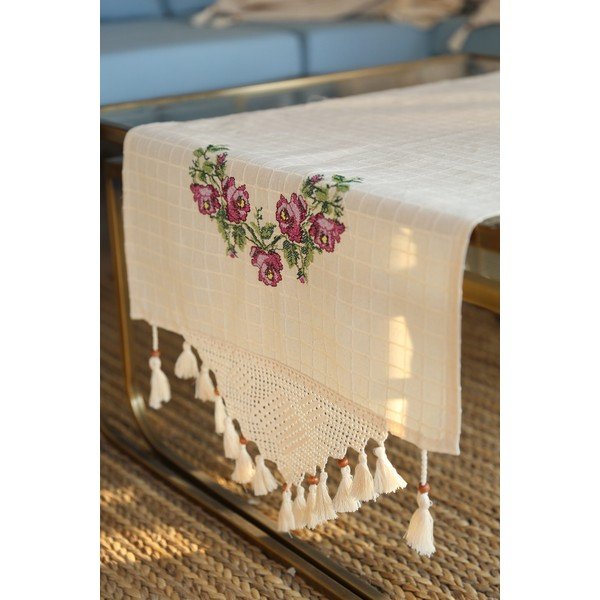 Runner da tavola in cotone 45x150 cm Cross - Oyo Concept-image-1