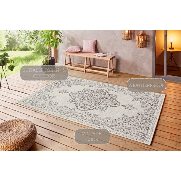 Tappeto da esterno grigio e crema , 120 x 170 cm Tilos - NORTHRUGS-image-4