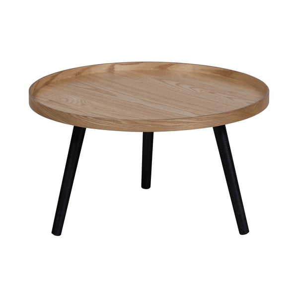 Tavolino beige e nero , ø 60 cm Mesa - WOOOD