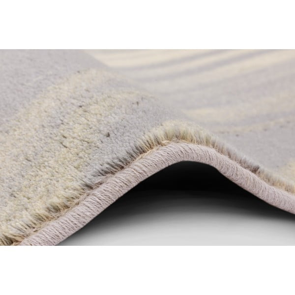 Tappeto in lana grigio crema 160x240 cm Plants - Agnella-image-2