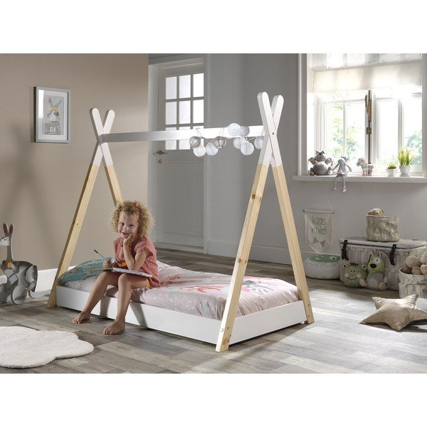 Box letto bianco/naturale 70x140 cm Tipi - Vipack-image-2