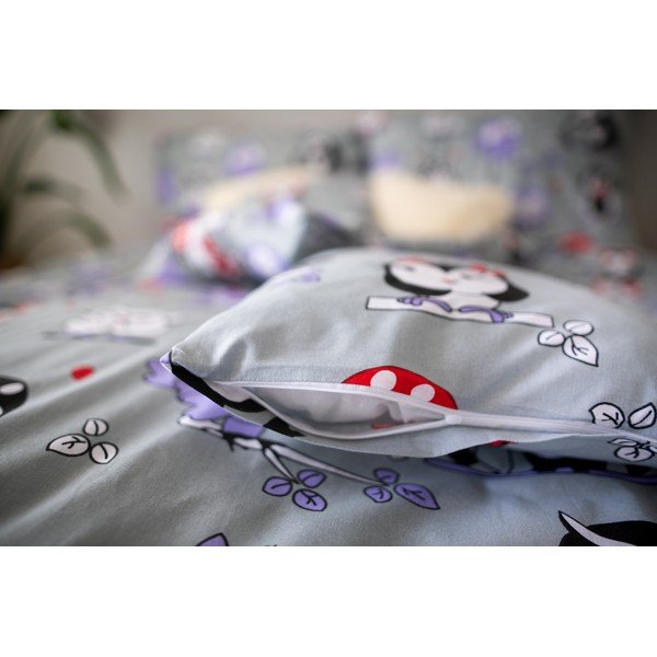 Biancheria da letto grigia in cotone per letto singolo, 140 x 200 cm Vogel - Cotton House-image-2