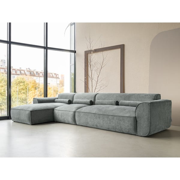 Divano angolare componibile verde (con penisola a sinistra) Flex Felix – Miuform-image-3