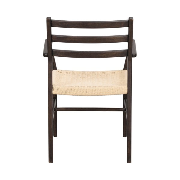 Sedia da pranzo in marrone scuro-naturale Harlan - Rowico-image-4