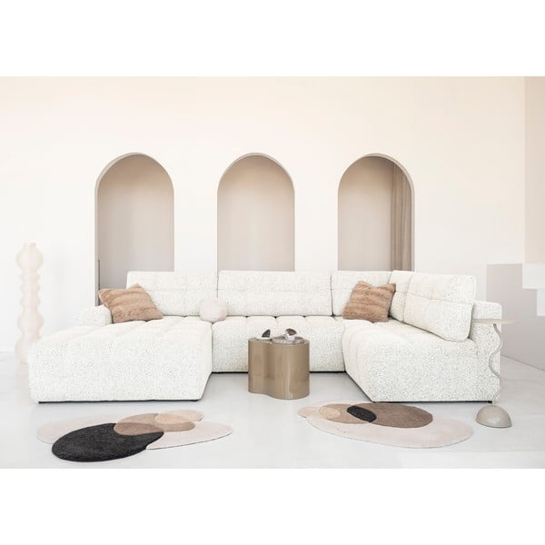 Divano angolare componibile color crema allungabile/con contenitore (con penisola a destra) Lulu – Miuform-image-2