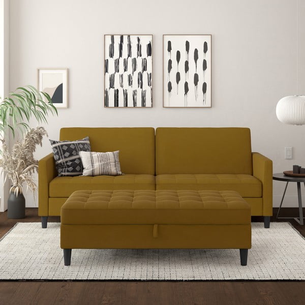 Divano letto giallo 86 cm Presley - Støraa-image-1