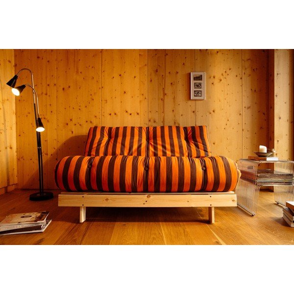 Divano arancione/marrone allungabile 140 cm Roots – Karup-image-4