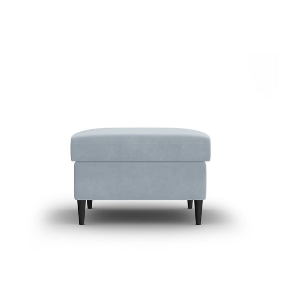 Poggiapiedi azzurro con rivestimento in velluto Kyoto – Cosmopolitan Design
