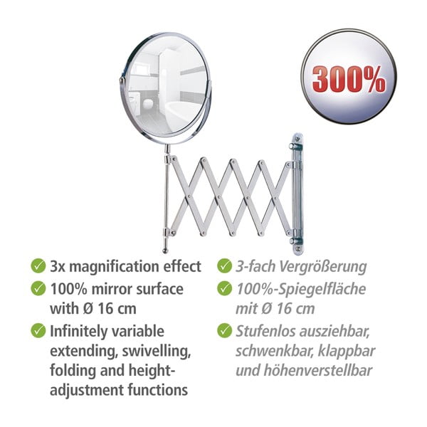 Specchio per make-up con ingrandimento (3x) ø 17 cm Exclusive – Wenko-image-4