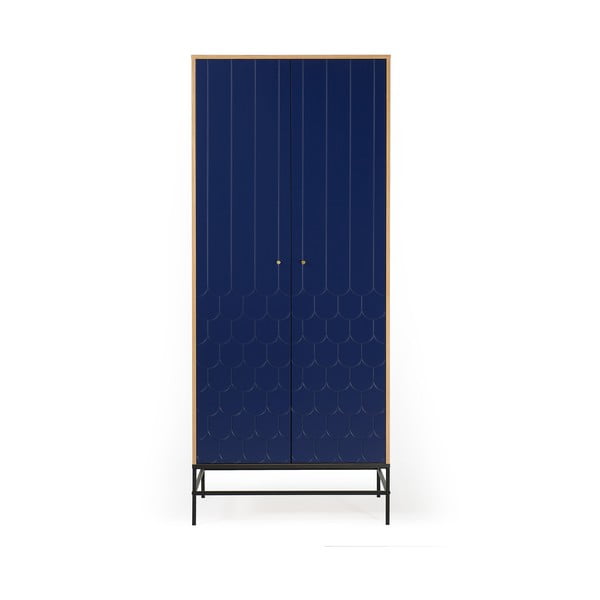 Armadio blu scuro 80x190 cm Lia - Woodman