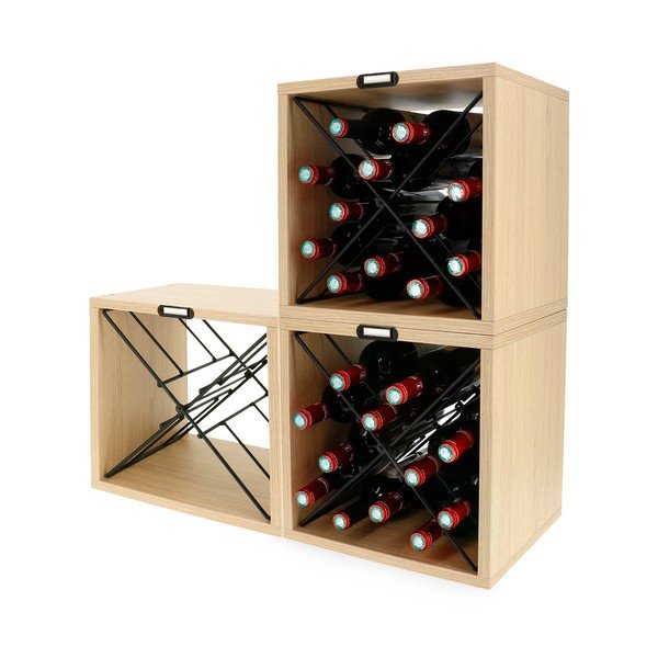 Portabottiglie in faggio di colore naturale per 12 bottiglie - Compactor-image-3