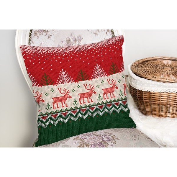 Federa decorativa a tema natalizio 43x43 cm Merry Christmas – Mila Home-image-1