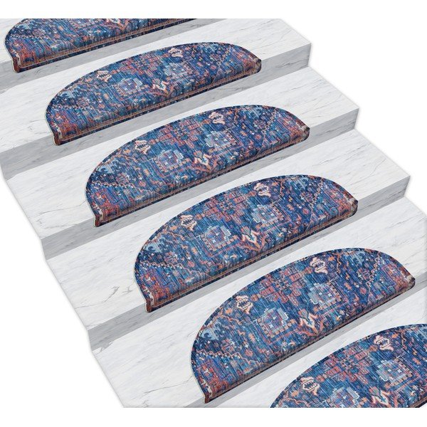 Set di 16 gradini blu, 20 x 65 cm Yoruk - Vitaus-image-1