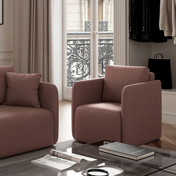 Poltrona rosa Chaum – Rodier-image-3