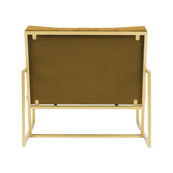 Poltrona Bono giallo senape con disegno dorato - Mazzini Sofas-image-4