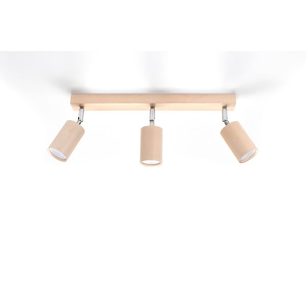 Plafoniera in legno, lunghezza 45 cm Ludwik - Sollux-image-4