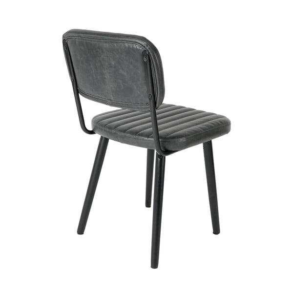 Sedia da pranzo nera Jake Worn - White Label-image-3