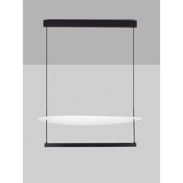 Lampadario LED bianco/nero opaco in alluminio con intensità regolabile ø 80 cm Diona – Nova Luce-image-3