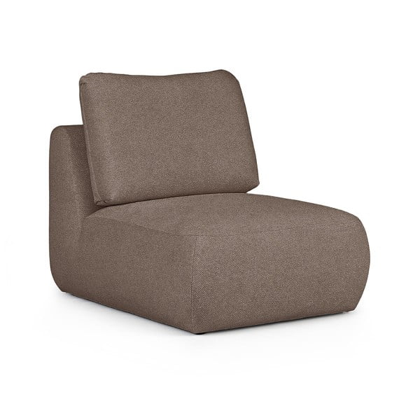 Poltrona marrone rivestita in bouclé Mirel – Rodier-image-2