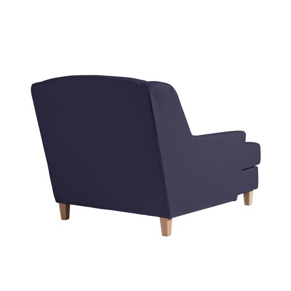 Poltrona lounge in similpelle Judith blu scuro - Max Winzer-image-4