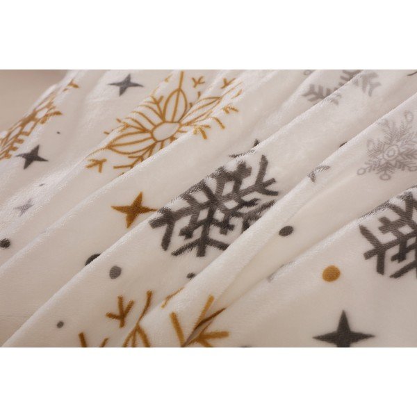 Biancheria da letto matrimoniale crema in micro felpa 220x200 cm - My House-image-2