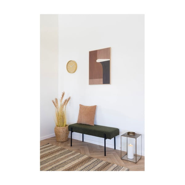 Panchina verde scuro in tessuto bouclé Swindon - House Nordic-image-4