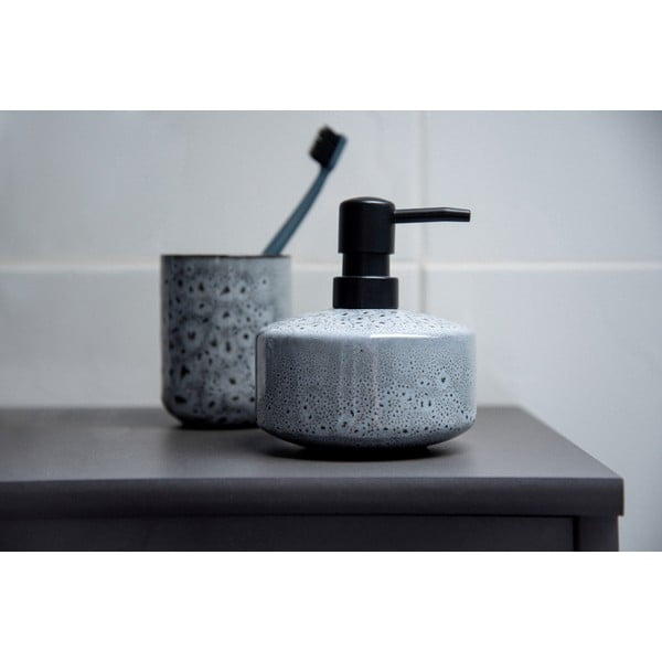 Tazza in ceramica grigia per spazzolini da denti Oviedo - Wenko-image-3