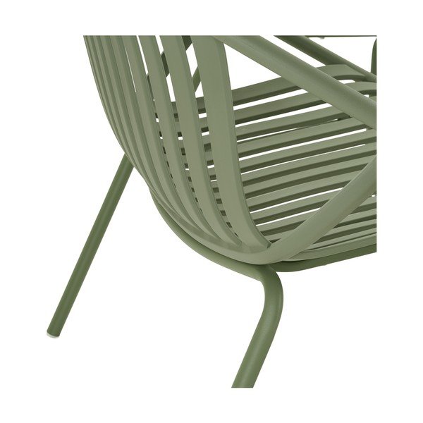 Set di mobili da giardino verde in plastica per 4 persone Saly – House Nordic-image-4