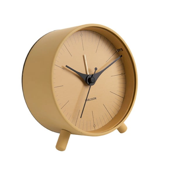 Sveglia in metallo giallo senape Index, ø 11 cm Index - Karlsson