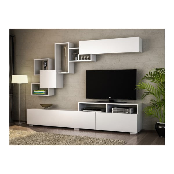Televisore bianco 210x47 cm Elit - Woody Fashion-image-1