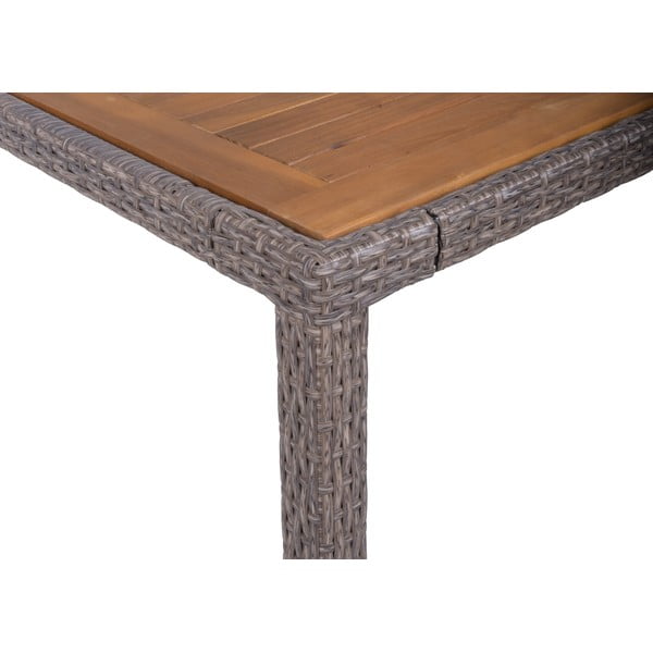 Set da pranzo da giardino marrone scuro in rattan artificiale per 2 persone Dakota – Garden Pleasure-image-4